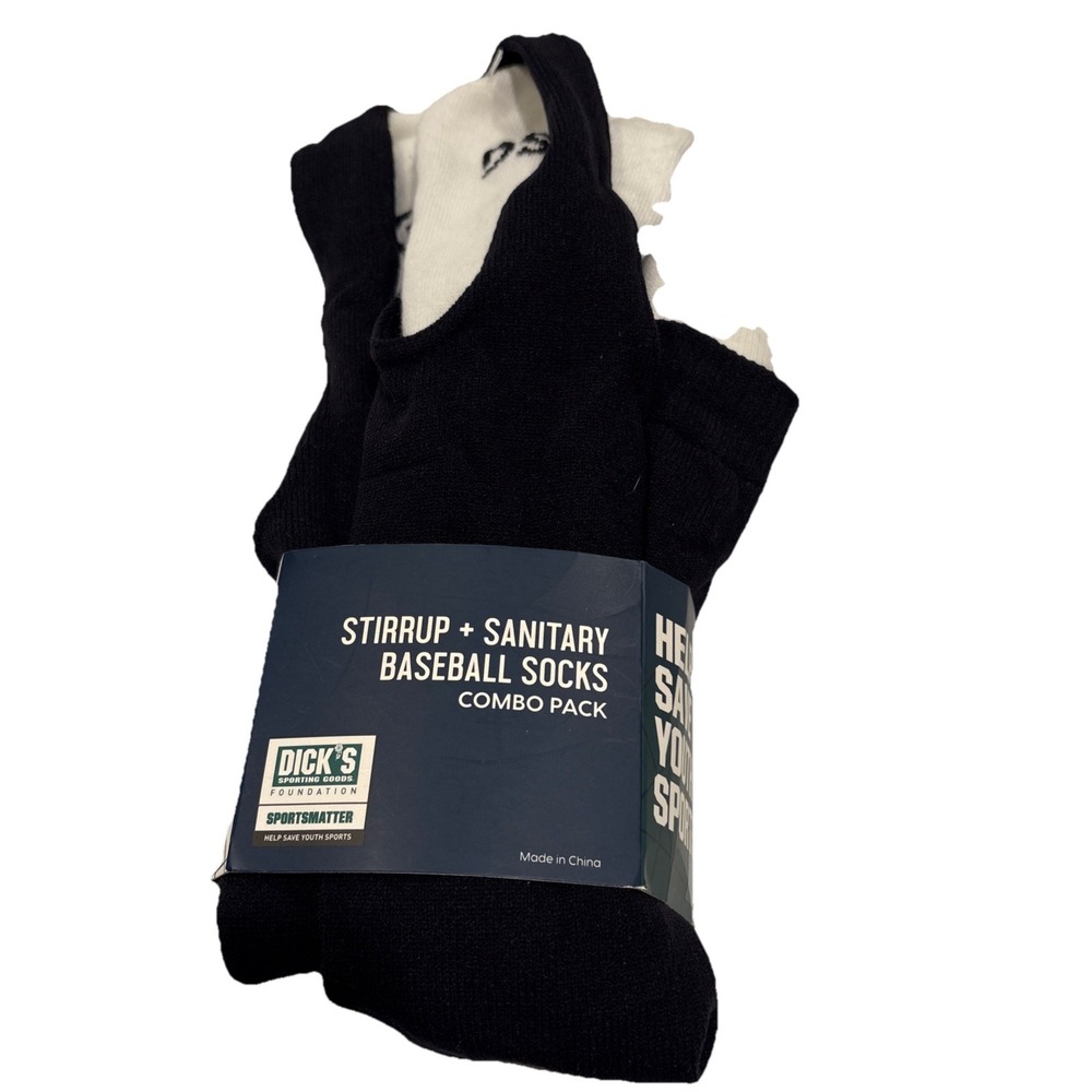 Dick's Sporting Goods Size, Large Stirrup And Sanitary, Baseball Socks, Combo